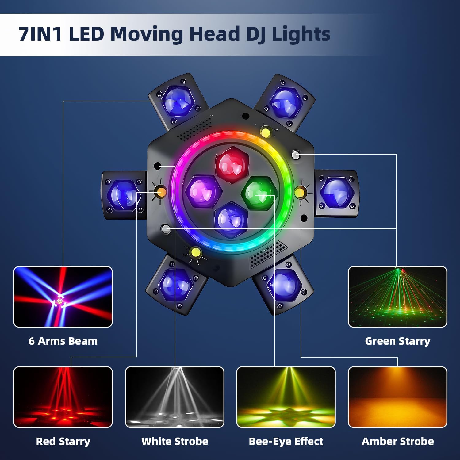🔥Buy 1 Get 1 Free🔦✨540° Rotating DJ Spotlight