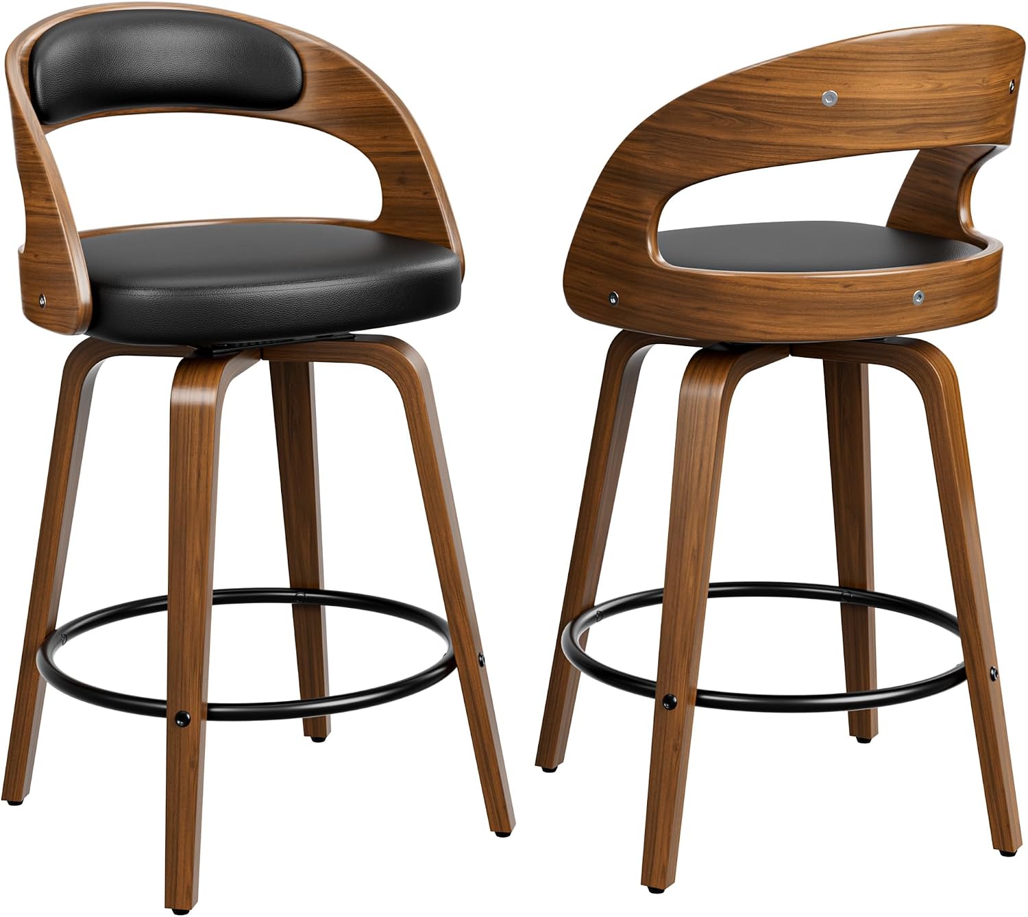 Bar Stools Set of 4, 26" Bentwood Counter Height Barstools