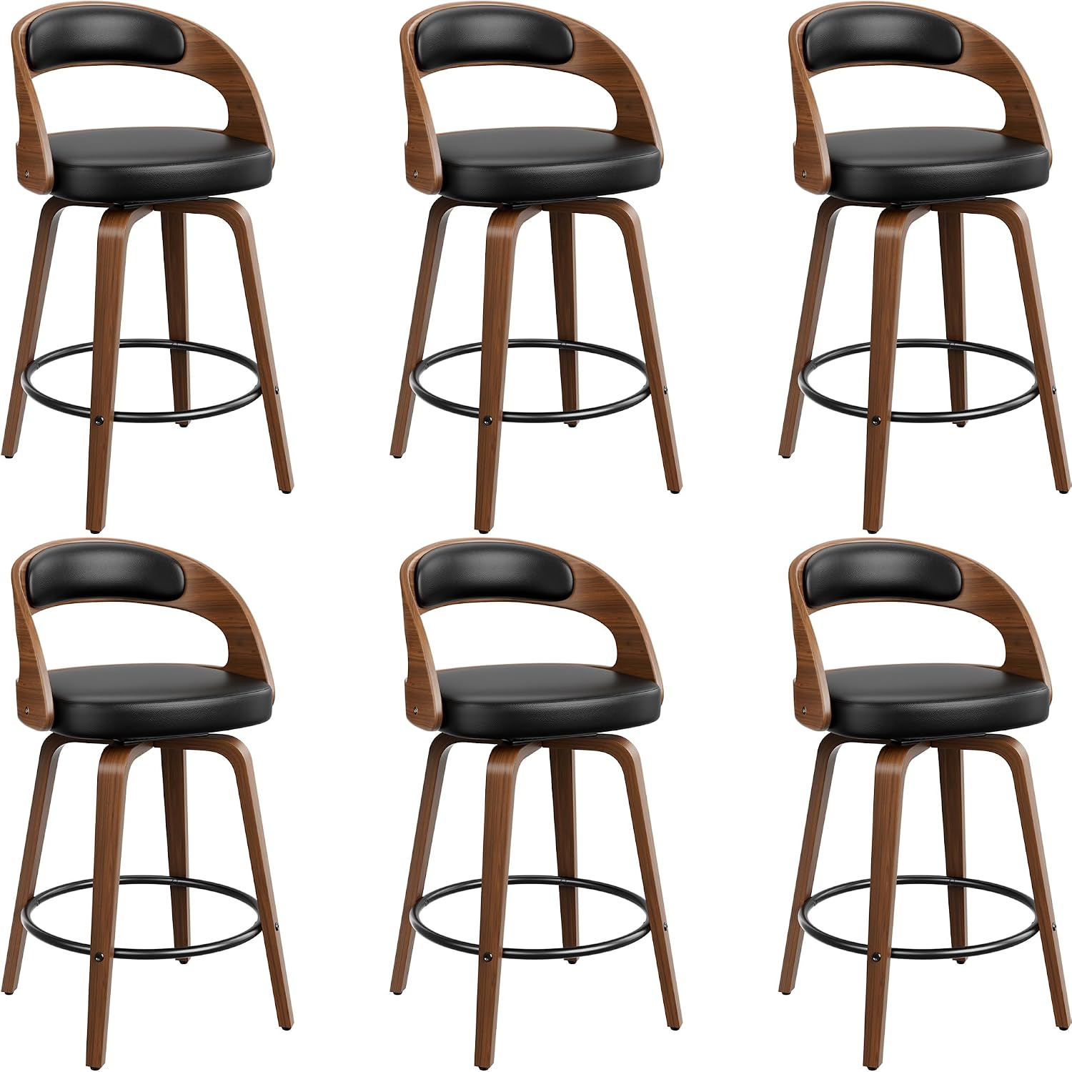 Bar Stools Set of 4, 26" Bentwood Counter Height Barstools