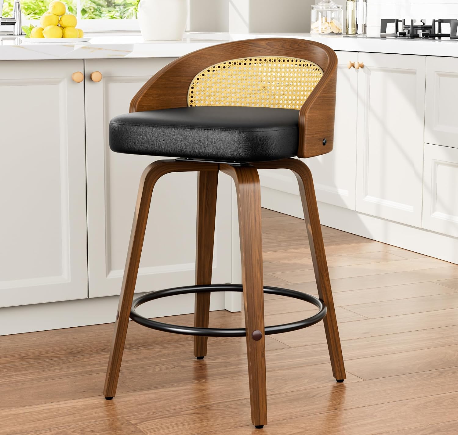 Bar Stools Set of 4, 26" Bentwood Counter Height Barstools