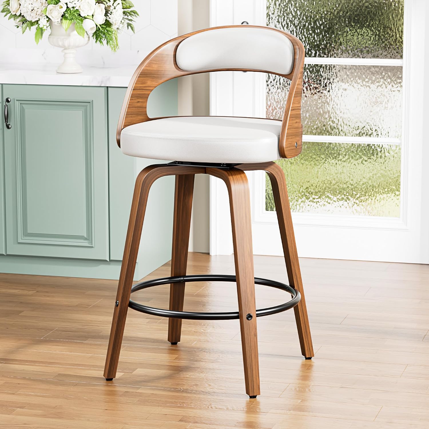Bar Stools Set of 4, 26" Bentwood Counter Height Barstools