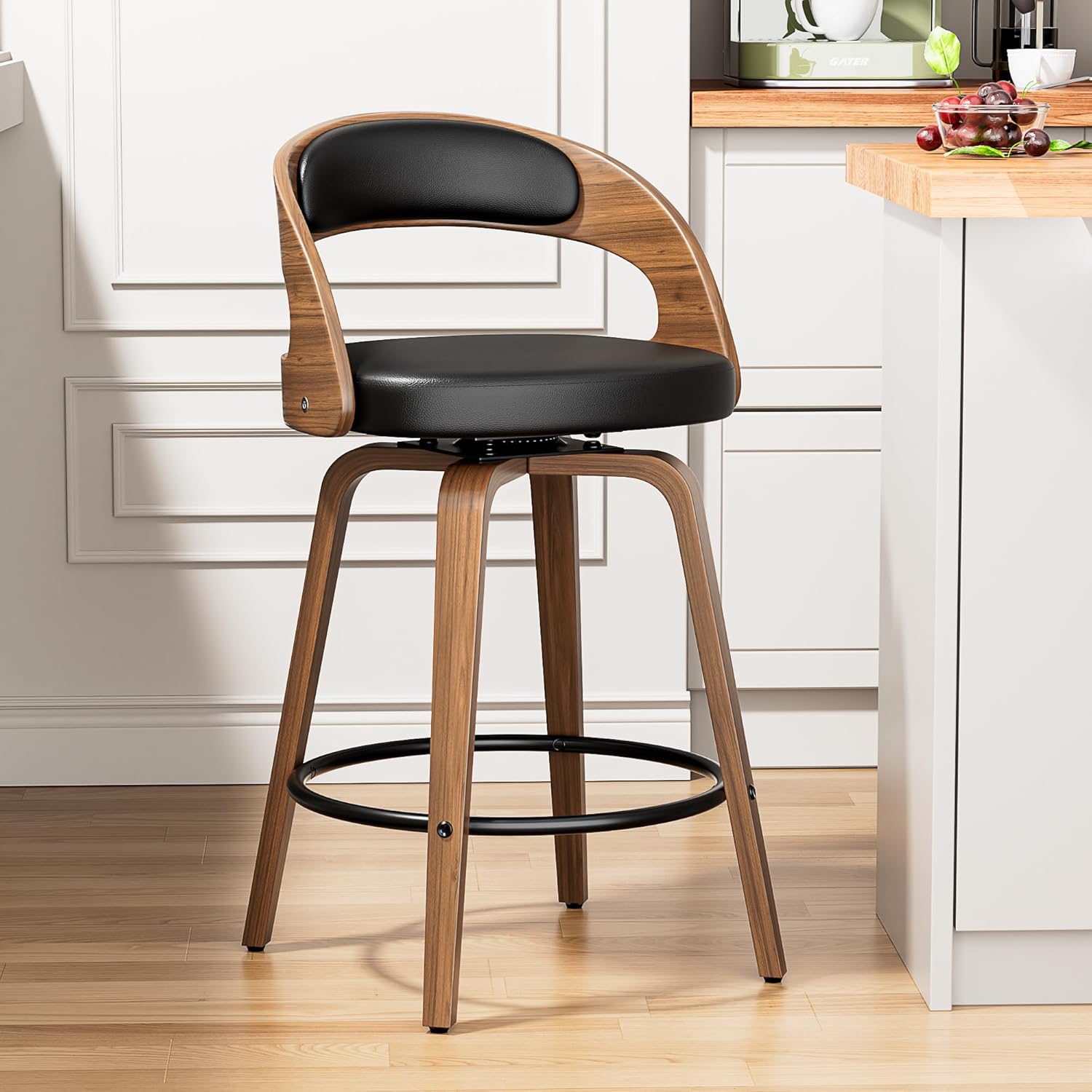 Bar Stools Set of 4, 26" Bentwood Counter Height Barstools
