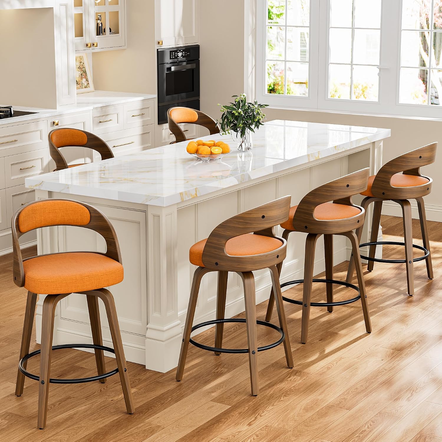 Bar Stools Set of 4, 26" Bentwood Counter Height Barstools