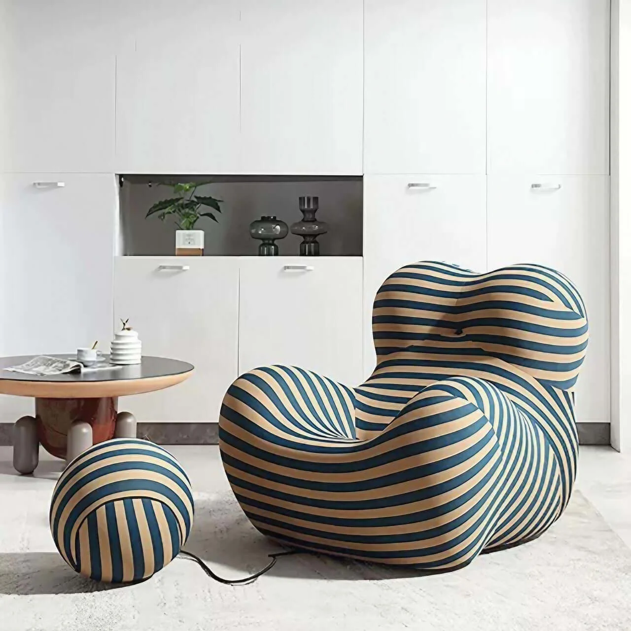 Fabric Creative Cuddle Single Sofa Lazy Couch