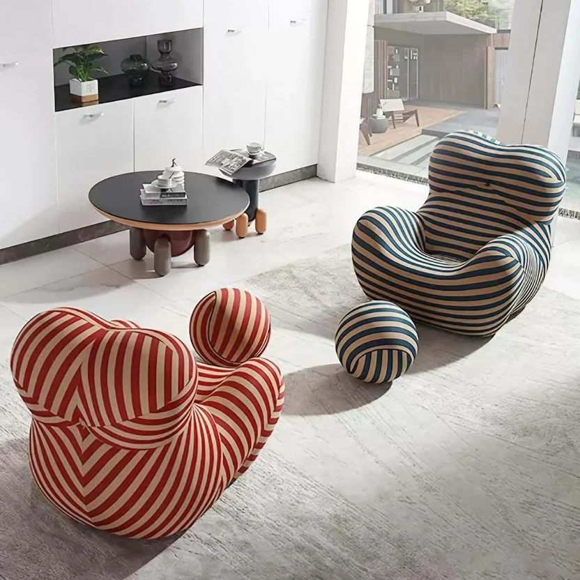 Fabric Creative Cuddle Single Sofa Lazy Couch