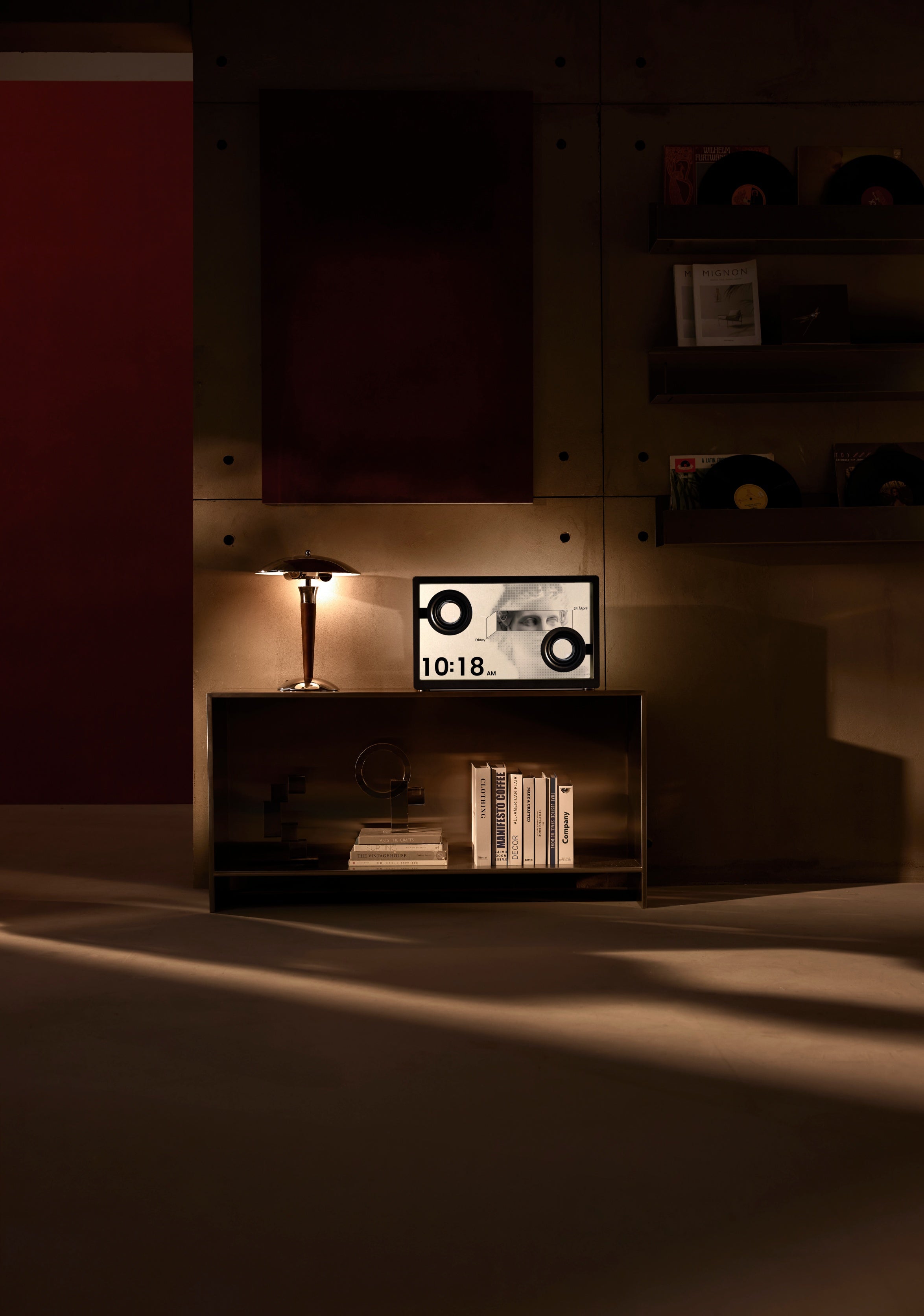 Modern digital display in a stylish interior