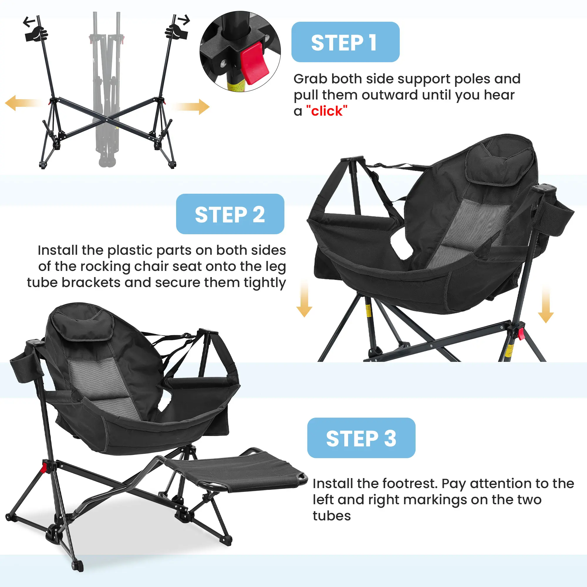 Hammock Camping Chair - Adjustable Swing Chair