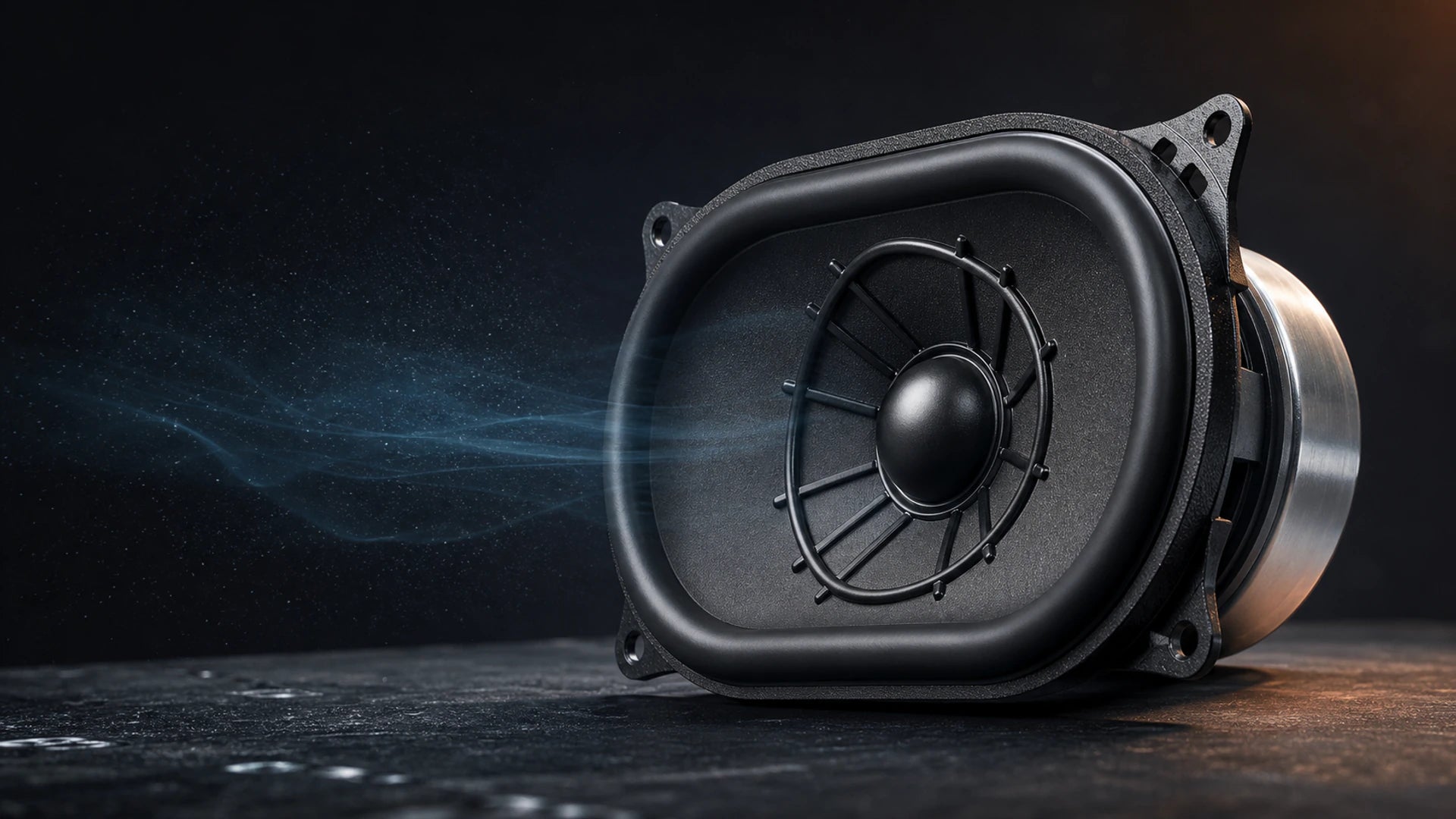 Long excursion bass speaker component