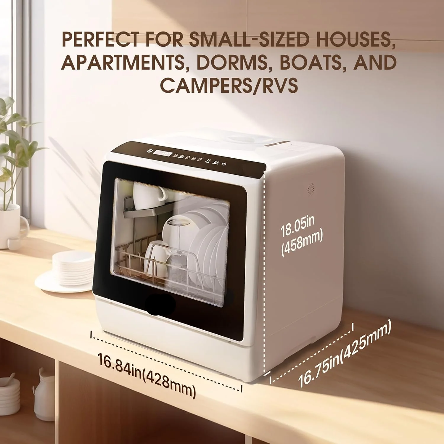 5-in-1 Portable Dishwasher: Wash, Dry, Store & Baby Care Mode