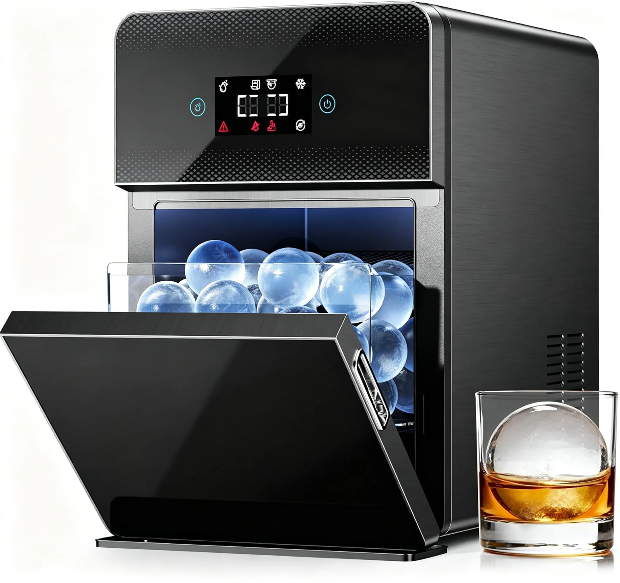 Clear Ice Ball Maker Countertop, Sphere Ice Maker with Automatic Water Supply