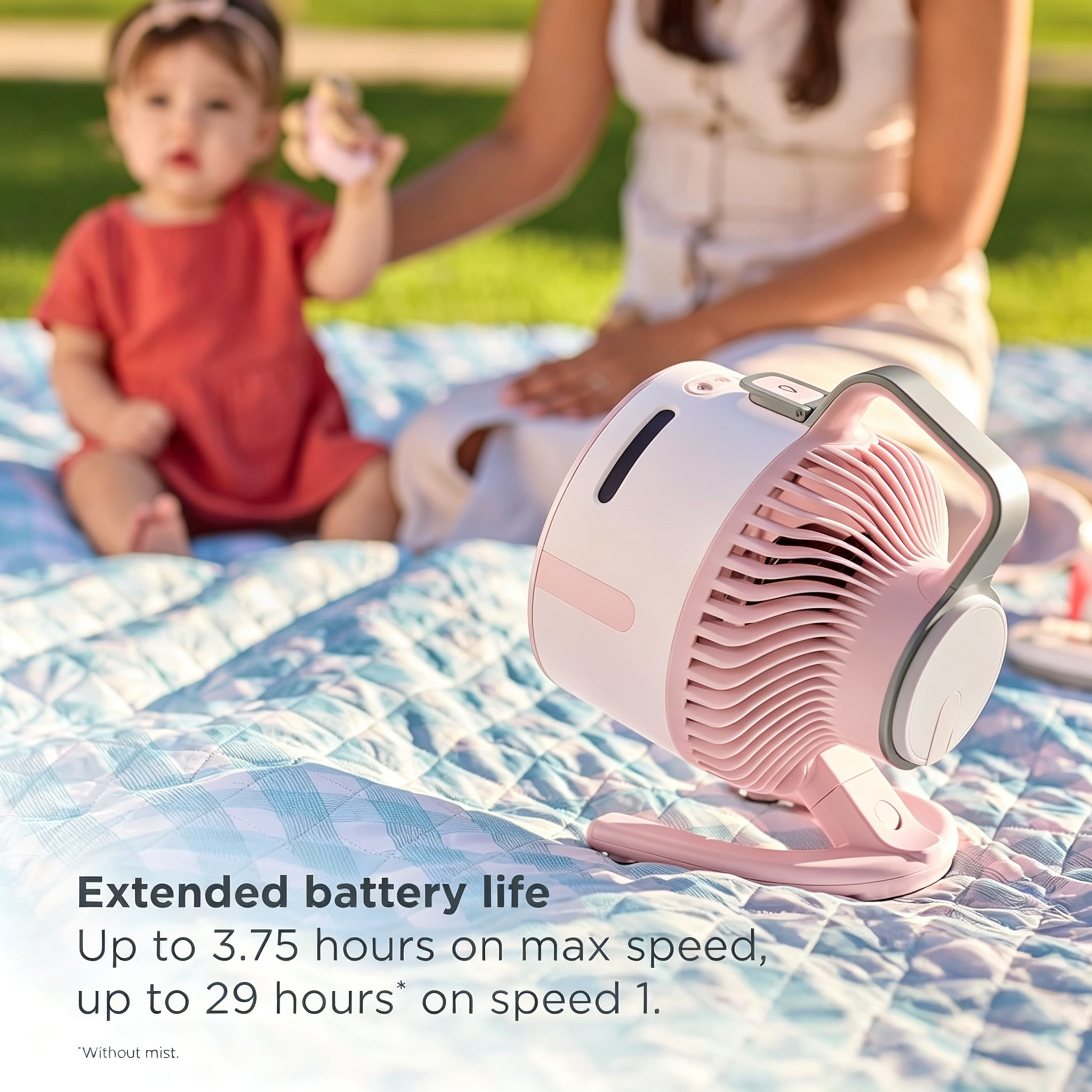 Portable Cordless Misting Fan for Indoor & Outdoor Use