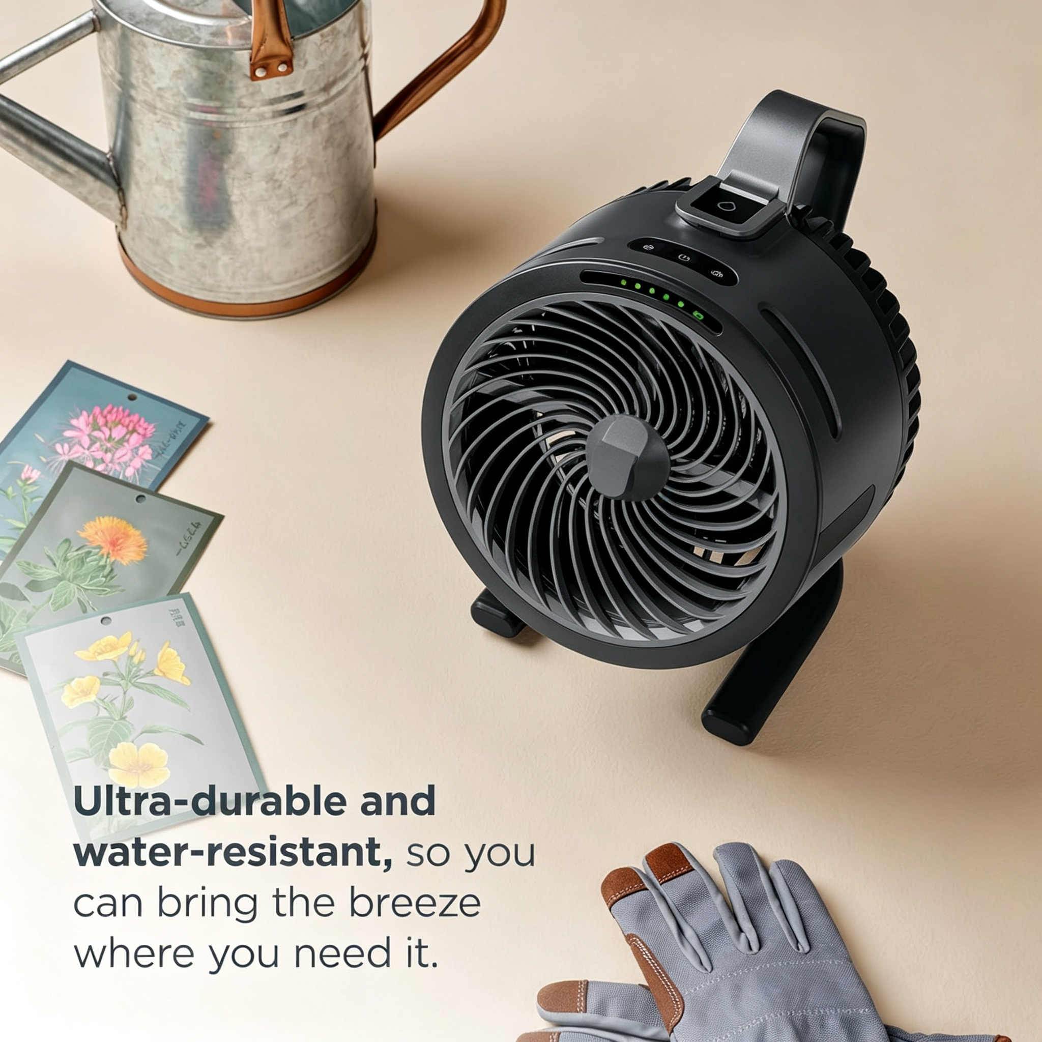 Portable Cordless Misting Fan for Indoor & Outdoor Use