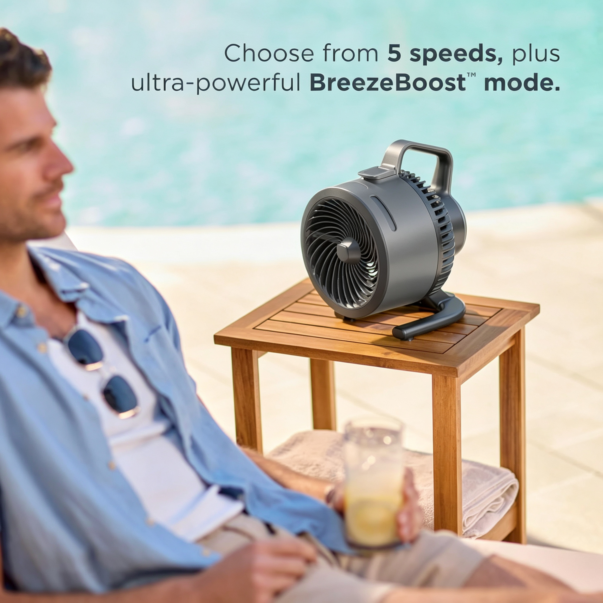 Portable Cordless Misting Fan for Indoor & Outdoor Use