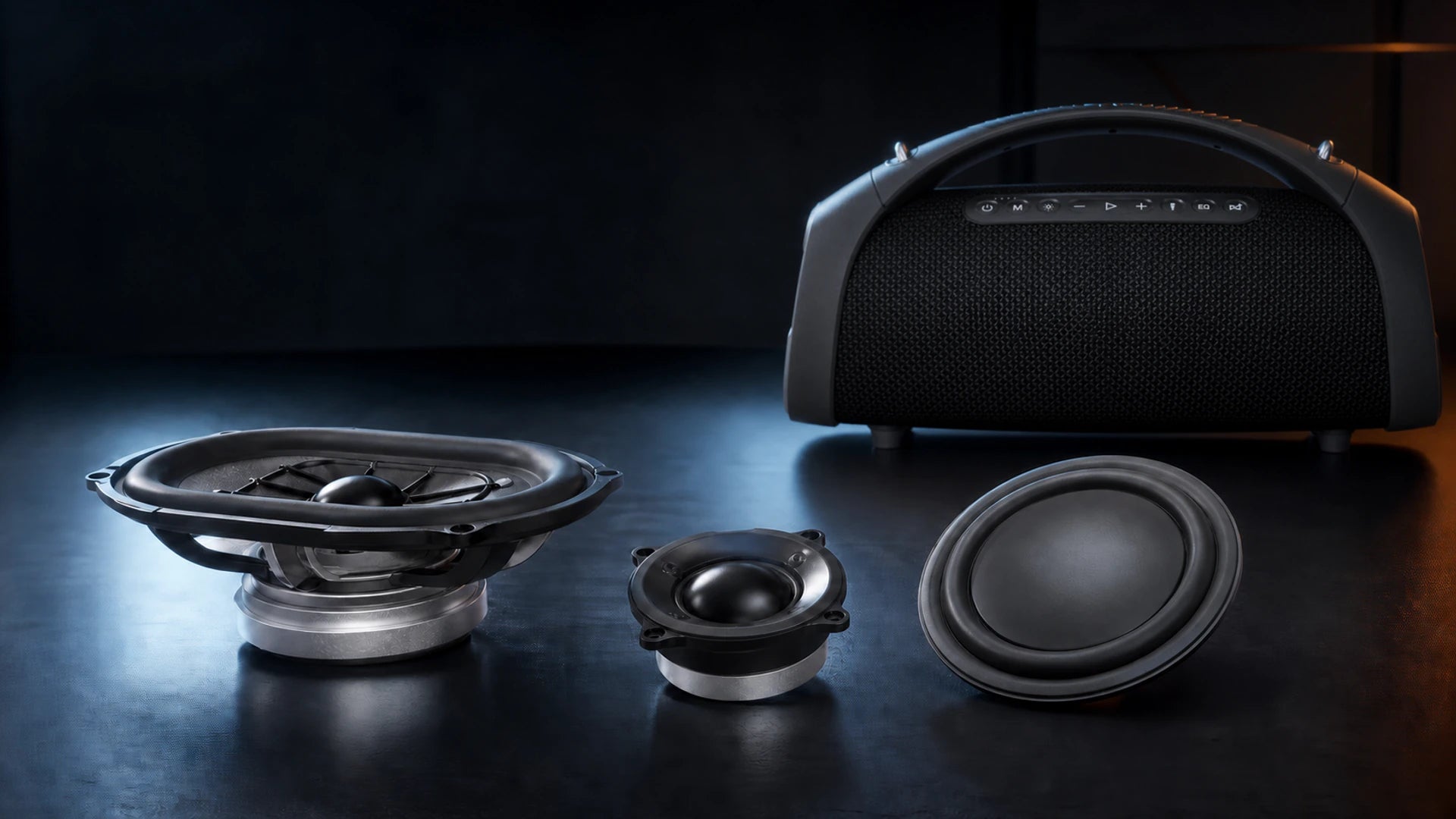 Three-way acoustic speaker design