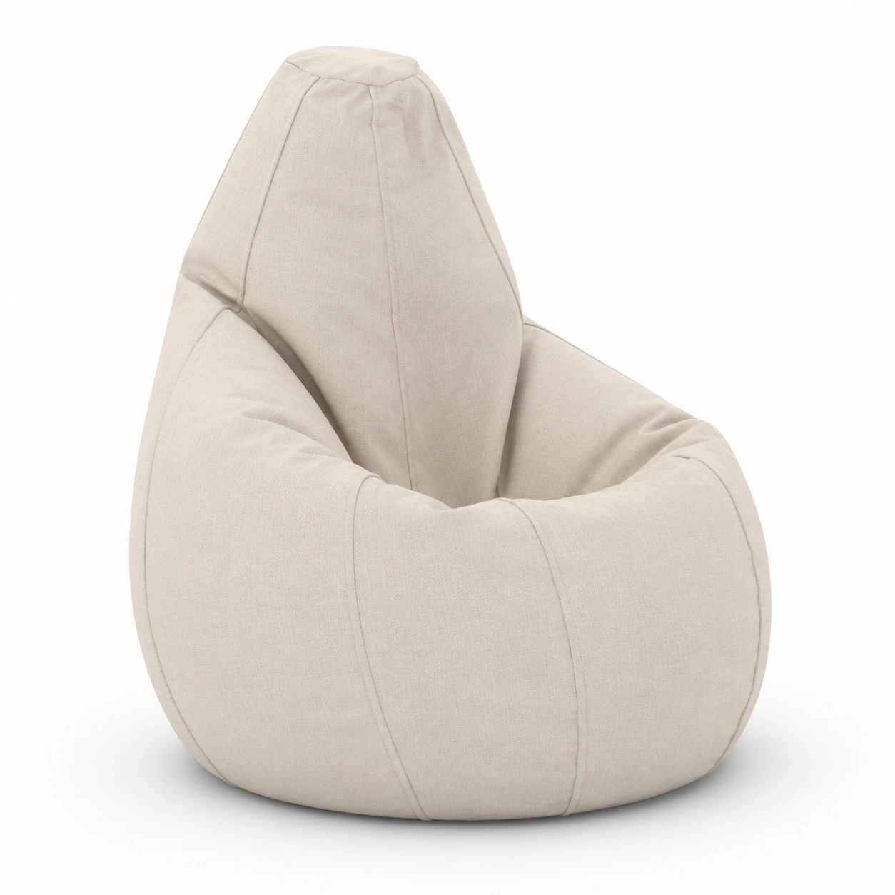 Sillon puf tipo bean bag beige-havenoranest