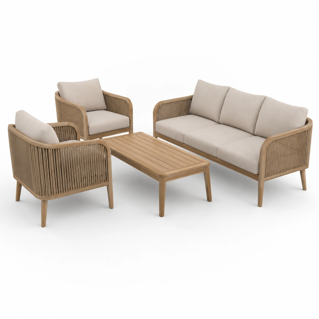 Conjunto de sofa exterior con esquinas redondeadas-havenoranest