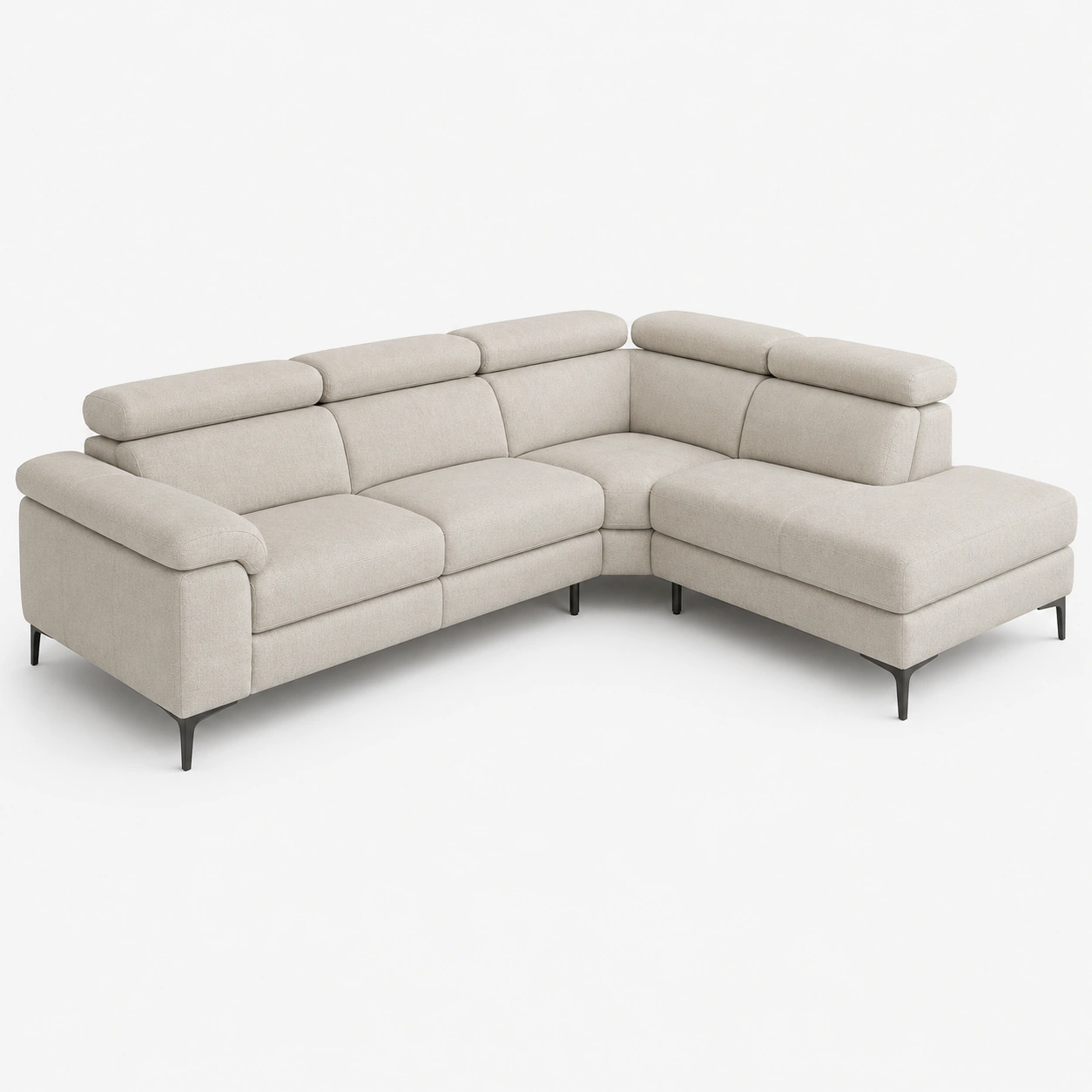 Sofa rinconero con chaise longue color beige-havenoranest