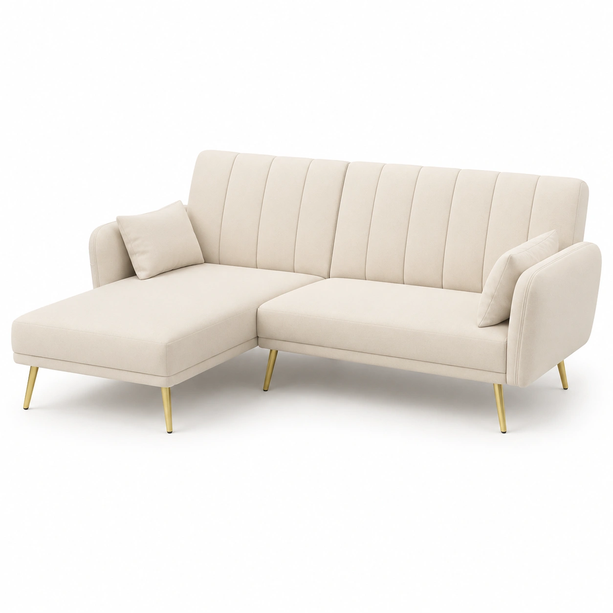 Sofa chaise longue moderno color beige-havenoranest