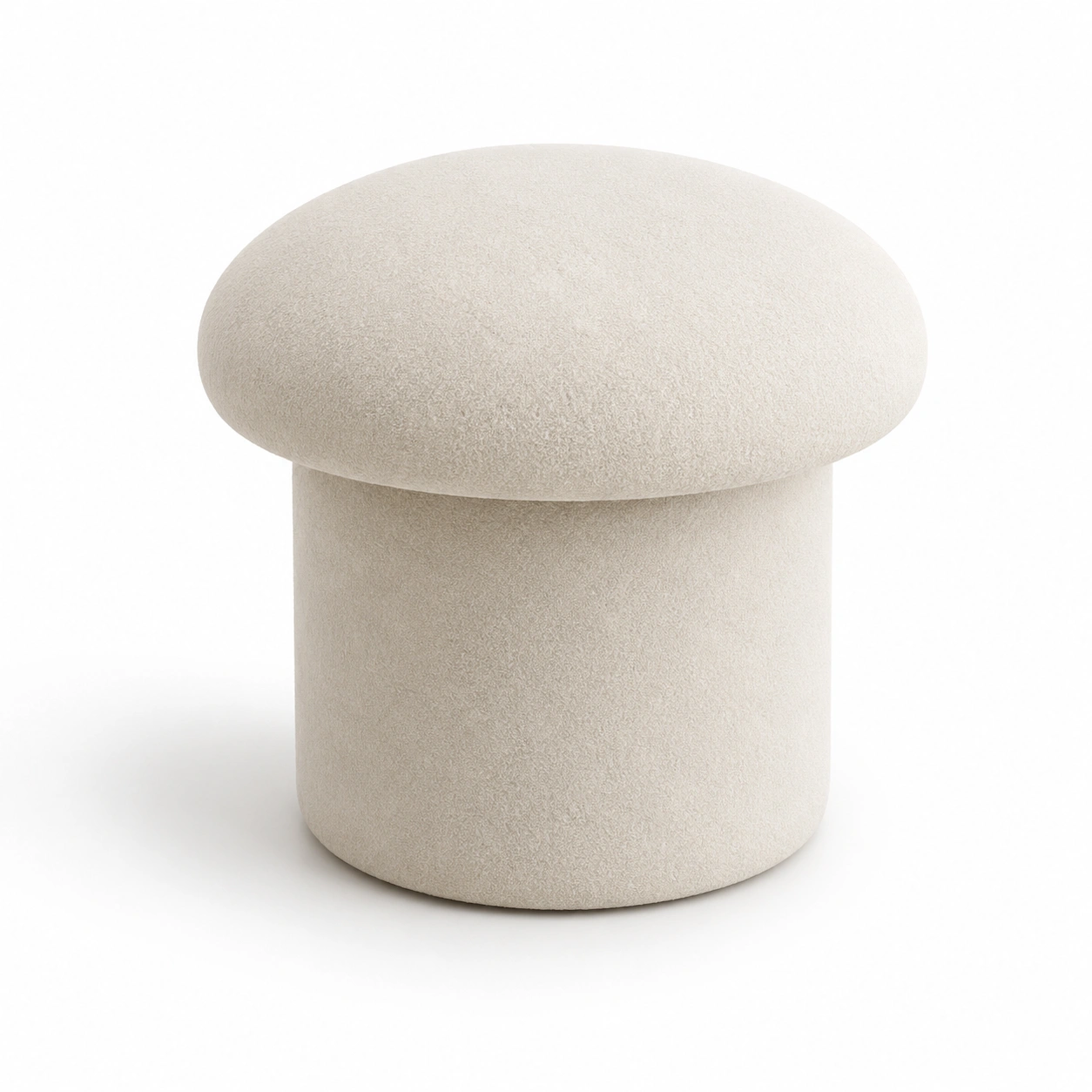 Puf beige con forma de hongo-havenoranest