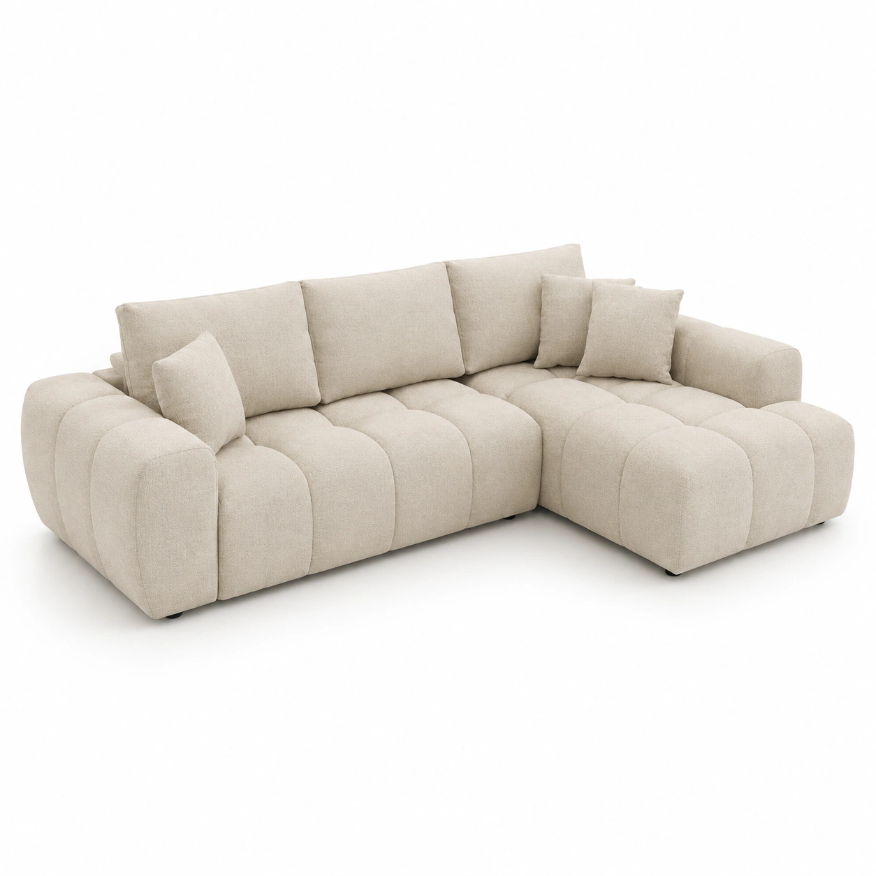 Sofa nube en L color beige-havenoranest