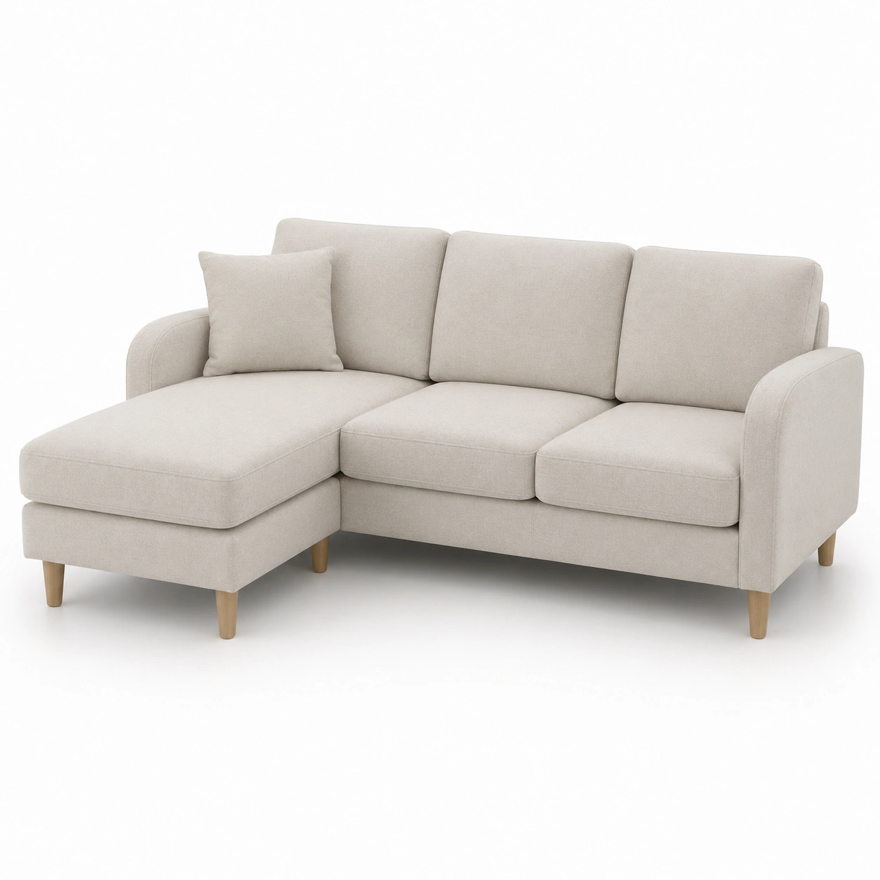 Sofa chaise longue de tres plazas color marfil-havenoranest