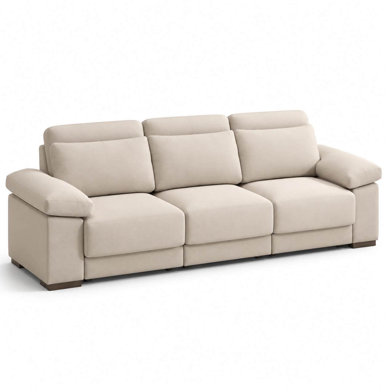 Sofa de tres plazas color marfil-havenoranest