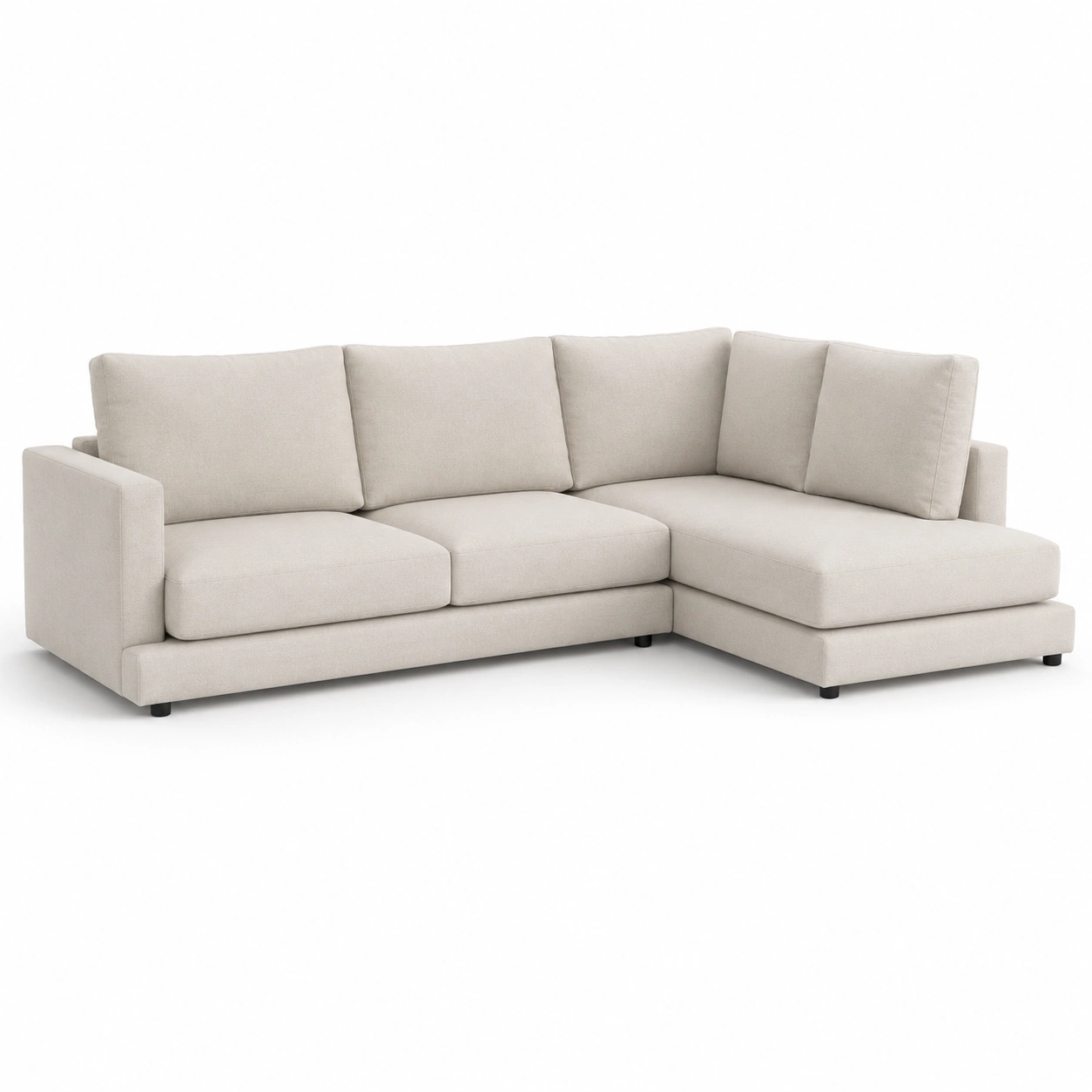 Sofa rinconero en L color beige-havenoranest