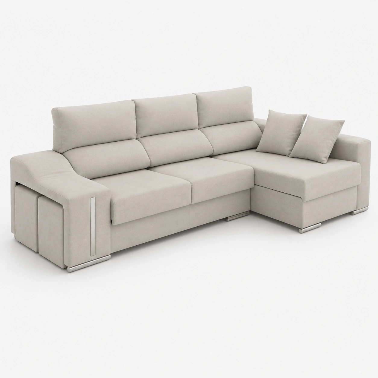 Sofa chaise longue color claro-havenoranest