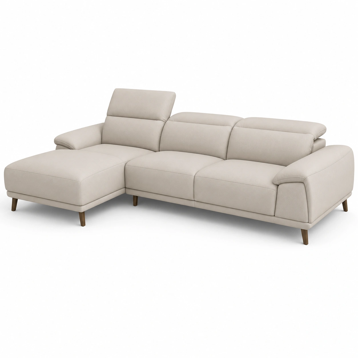 Sofa rinconero con chaise longue izquierda color marfil-havenoranest