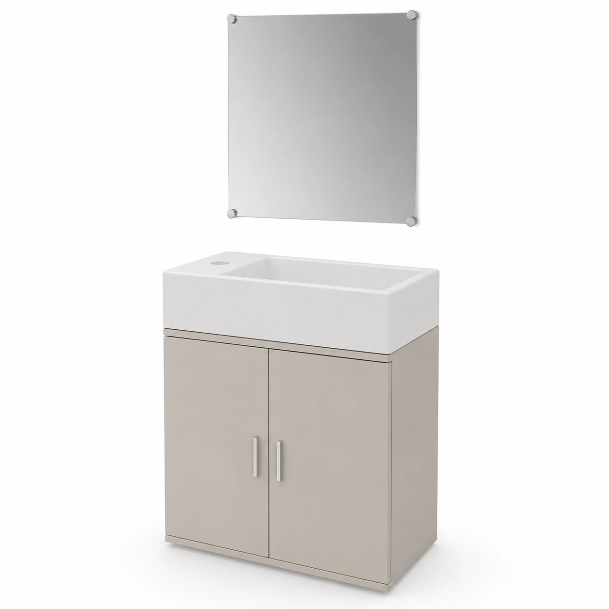 Juego de mueble de bano moderno beige-havenoranest