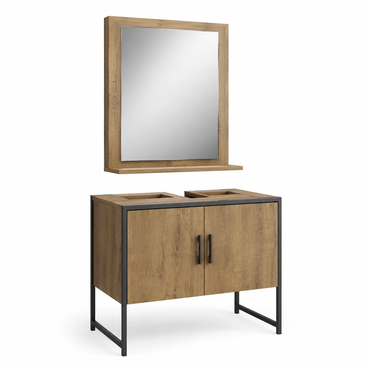 Mueble de bano acabado madera vintage-havenoranest