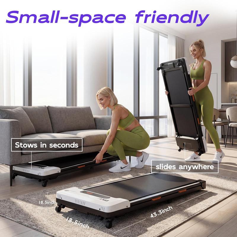 Cinta de correr/máquina para caminar con motor silencioso, capacidad de peso de 260 lb, diseño portátil, pantalla LED y funcionamiento silencioso.