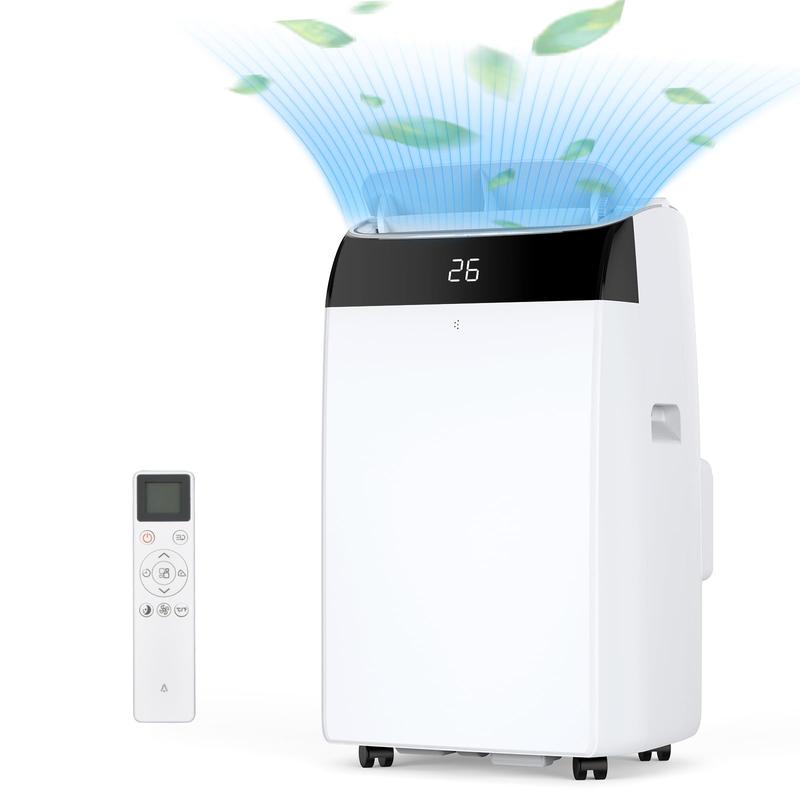 [Offre spéciale été] Climatiseur portable (convient aux surfaces jusqu'à 350 pieds carrés) avec une capacité de refroidissement et de déshumidification de 8 000 BTU ; comprend une minuterie de 24 heures, une télécommande et un kit de montage sur fenêtre.