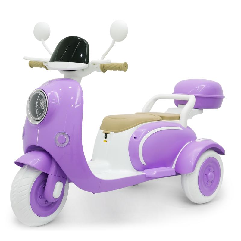 Motocicleta eléctrica infantil con espacio de almacenamiento, adecuada para niños de 3 años en adelante, patinete infantil de tres ruedas de 12 V, motocicleta ligera ideal para niñas de 3 a 6 años.