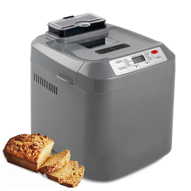 Panificadora automática de 2 libras - 12 en 1 con dispensador de nueces