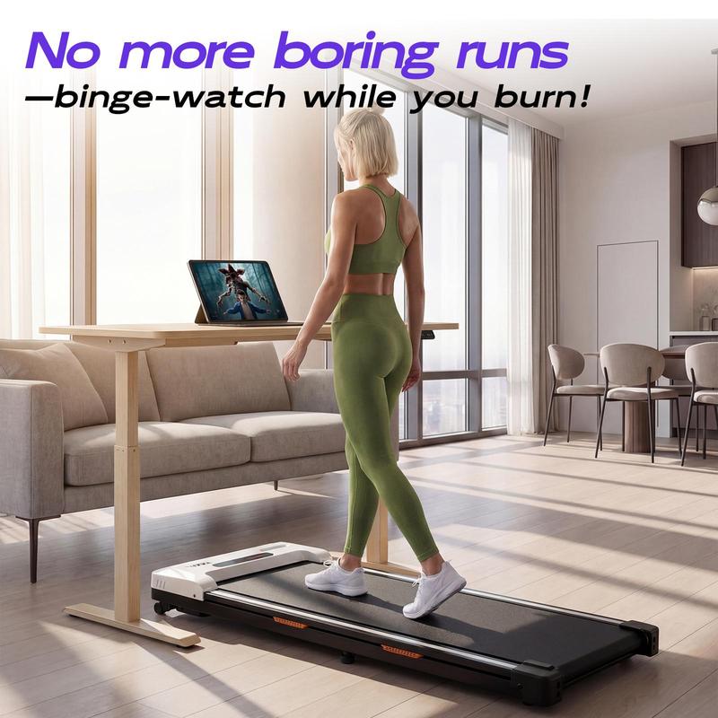 Cinta de correr/máquina para caminar con motor silencioso, capacidad de peso de 260 lb, diseño portátil, pantalla LED y funcionamiento silencioso.