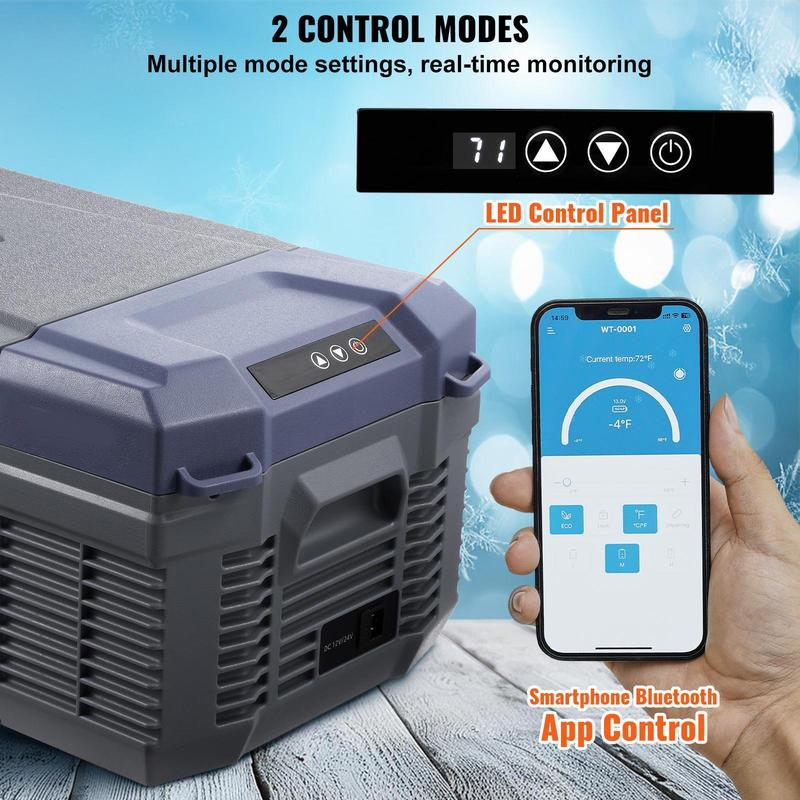 Esta nevera portátil (disponible en capacidades de 23 L, 35 L y 50 L) es compatible con alimentación de 12 V/24 V CC y 110-240 V CA. Con un rango de temperatura de -20 °C a 20 °C (-4 °F a 68 °F), ruedas y dos cestas, es una opción ideal para autocaravanas