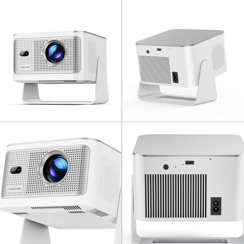Projecteur intelligent avec Google TV, mini-projecteur portable compatible 4K avec Wi-Fi et Bluetooth, mise au point automatique et détection d'obstacles, clé TV, 650 ANSI et commande vocale, projecteur home cinéma extérieur HY350GT
