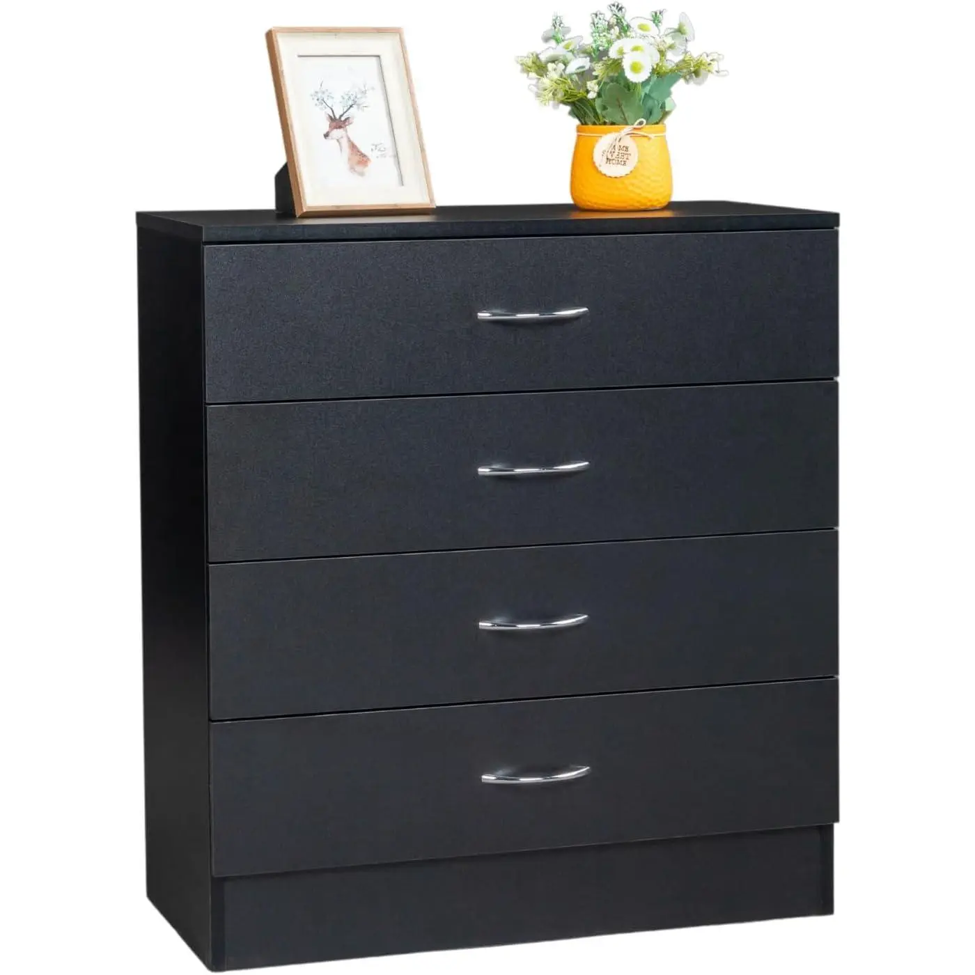 Karl Home White 4 Drawer Dresser for Bedroom and Nursery