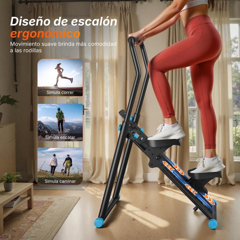 Stepper con pasamanos, pantalla LCD, capacidad de peso de 136 kg (300 lb) — Equipo de fitness