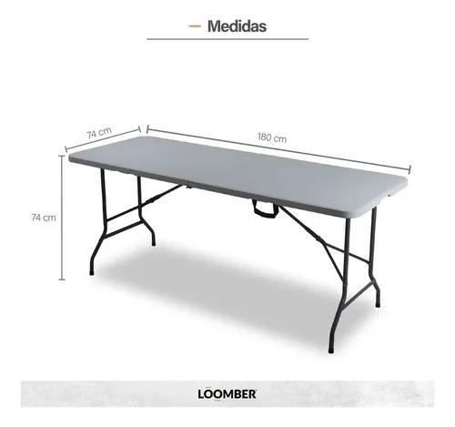 Juego de 2 mesas plegables blancas de 180 cm, ideales para eventos y fiestas: prácticas y funcionales.