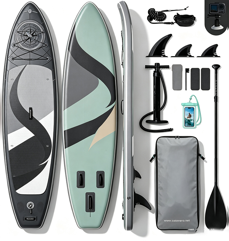 Tabla de paddle surf con todo el equipo incluido, tabla inflable para principiantes y familias, 323 x 83 x 15 cm, tabla SUP estable, capacidad de carga hasta 200 kg, cubierta de EVA antideslizante para adultos