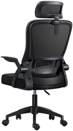 Silla de Oficina, para Gaming, Escritorio Ergonómica con Reposacabezas, Ajustable y con Soporte Lumbar | Respaldo de Malla Transpirable | Reposabrazos Abatibles de 90° | Giratoria 360° (Blanco)