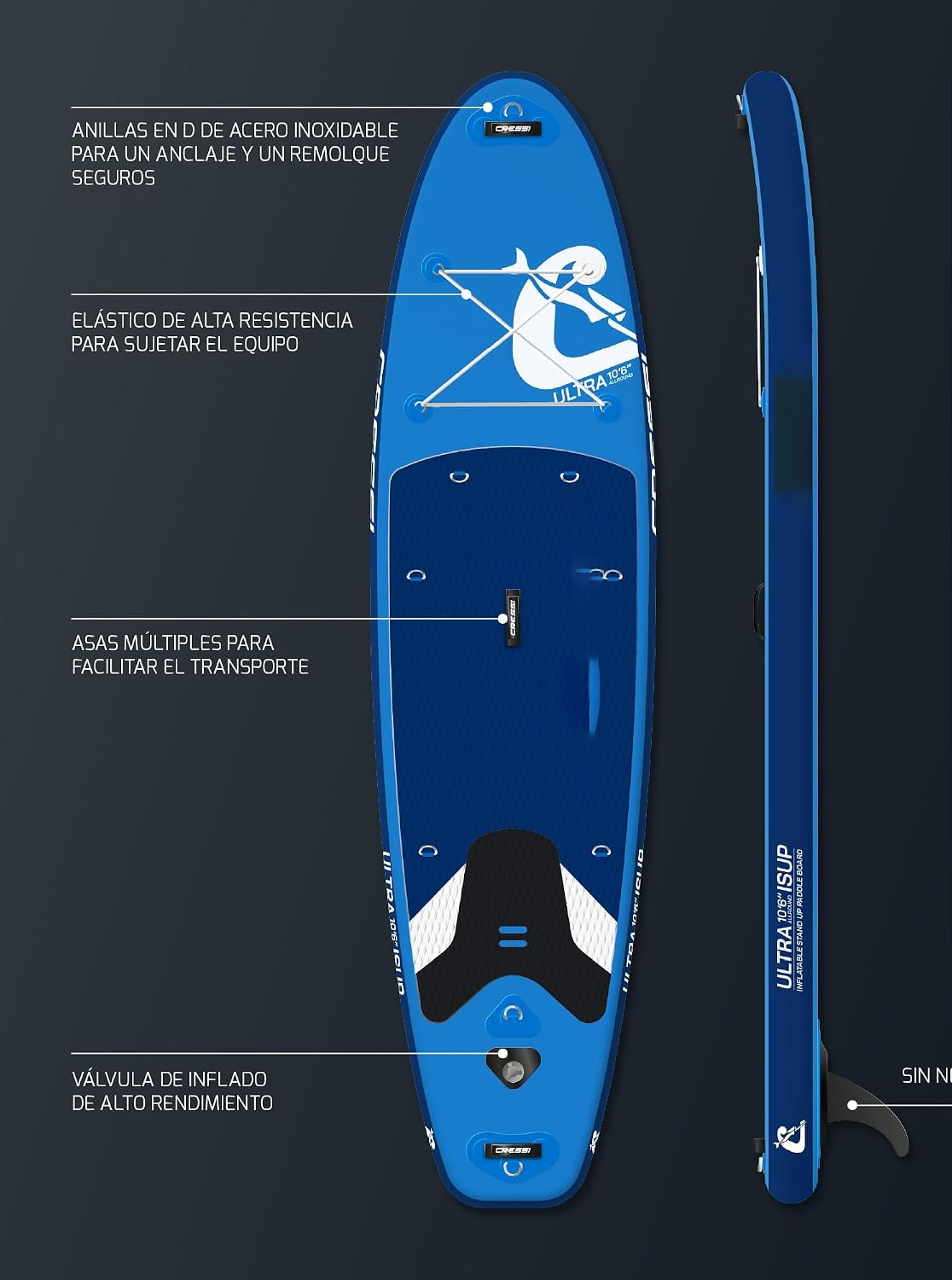 Tabla de paddle surf hinchable (SUP) con capacidad de carga de hasta 150 kg, que mide 330 x 76 x 15 cm, incluye soporte para cámara de acción y todos los accesorios, en color verde menta.