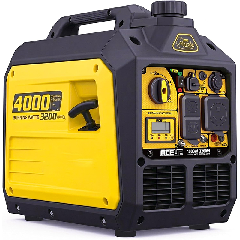 Generador inversor portátil de 3600/4000 W, generador de gas silencioso para el hogar, listo para RV, compatible con EPA