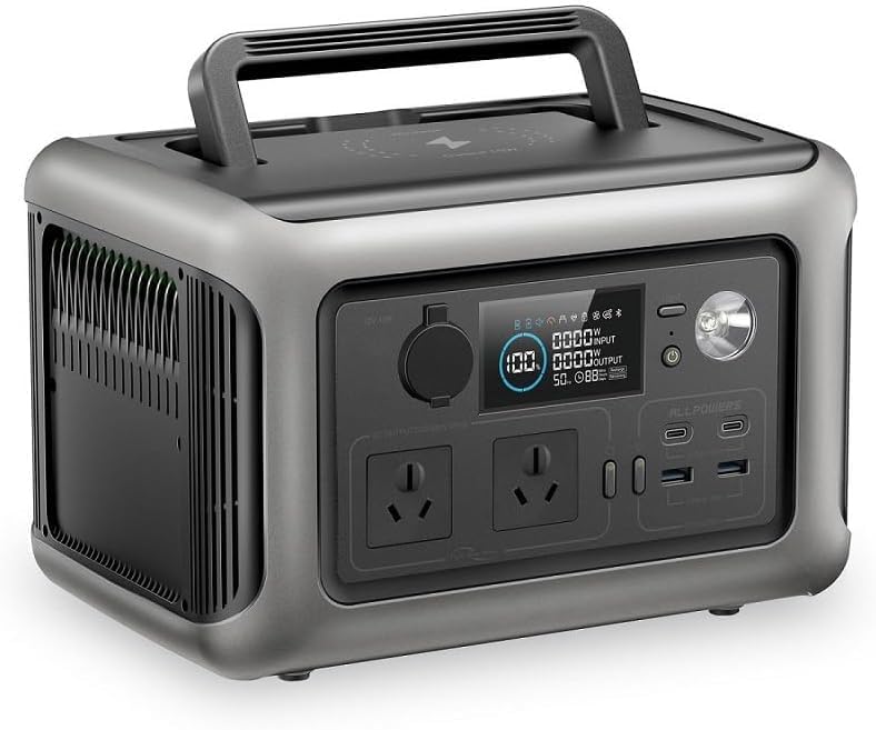 Station d'alimentation portable R600, 600 watts, batterie LiFePO4 de 299 Wh, alimentation de voyage, convient aux jardins, aux voyages, au camping et aux camping-cars, alimentation de secours.