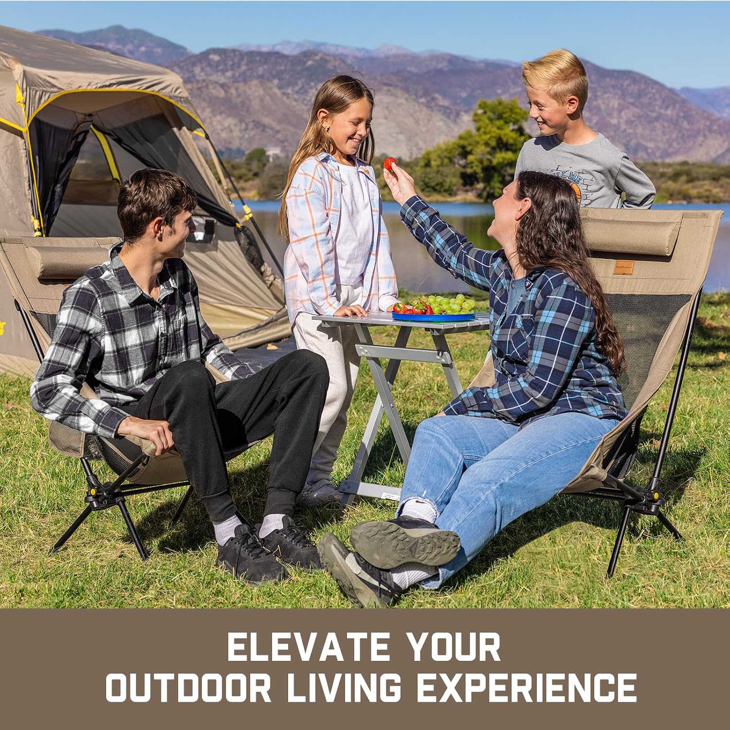Silla de camping plegable unisex: silla mecedora portátil, ligera y cómoda; cuenta con un diseño enrollable que ahorra espacio y una capacidad de carga de 250 libras; apta para acampar y para usar en el patio.