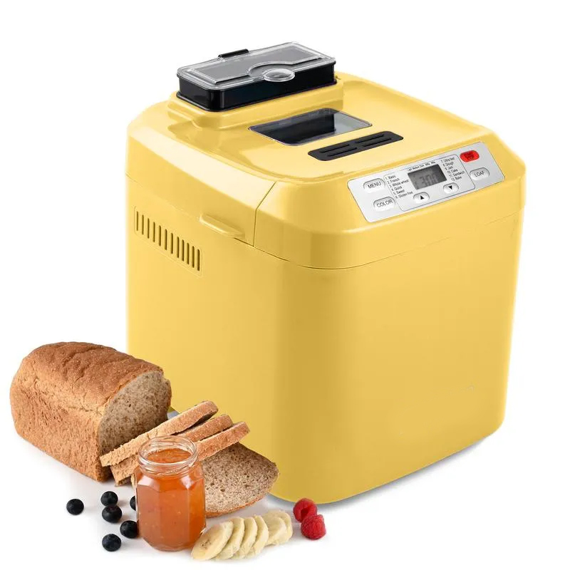 Panificadora automática de 2 libras - 12 en 1 con dispensador de nueces