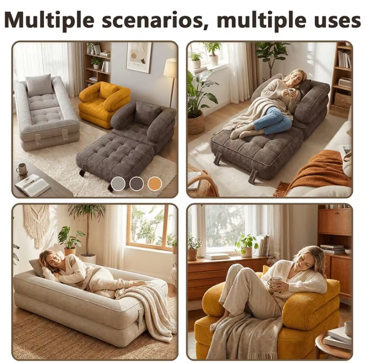  Sofá Cama Plegable Individual con Almohada