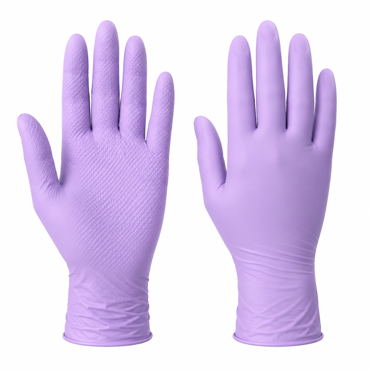 Fioletowe rękawiczki nitrylowe jednorazowe antypoślizgowe-nestdaxis